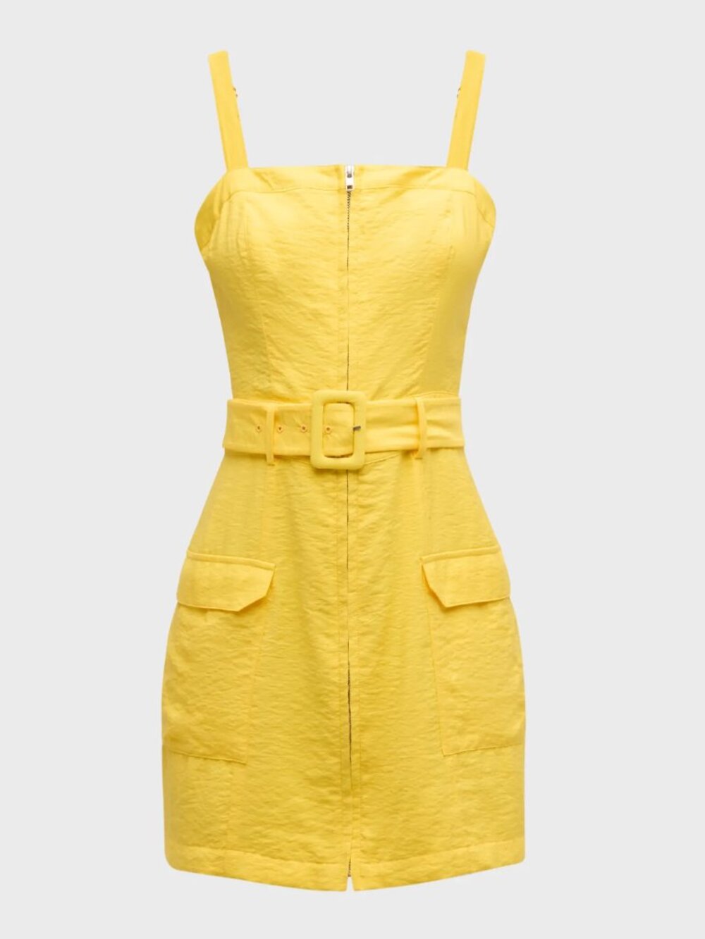 Never Worn - Belted Zip-Front Mini Dress